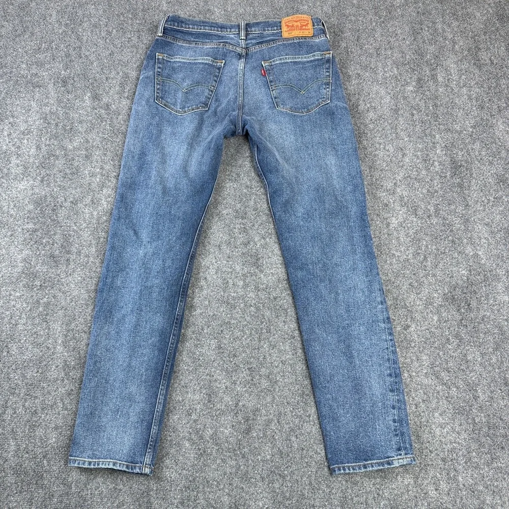 Levis‎ 502 Regular Taper Jeans Mens 32x34 Blue Stretch Denim Medium Wash